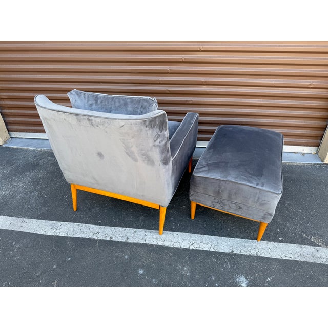 Vintage Paul McCobb Attributed, Model 302 Lounge Chair and Ottoman for Directional For Sale In Los Angeles - Image 6 of 8