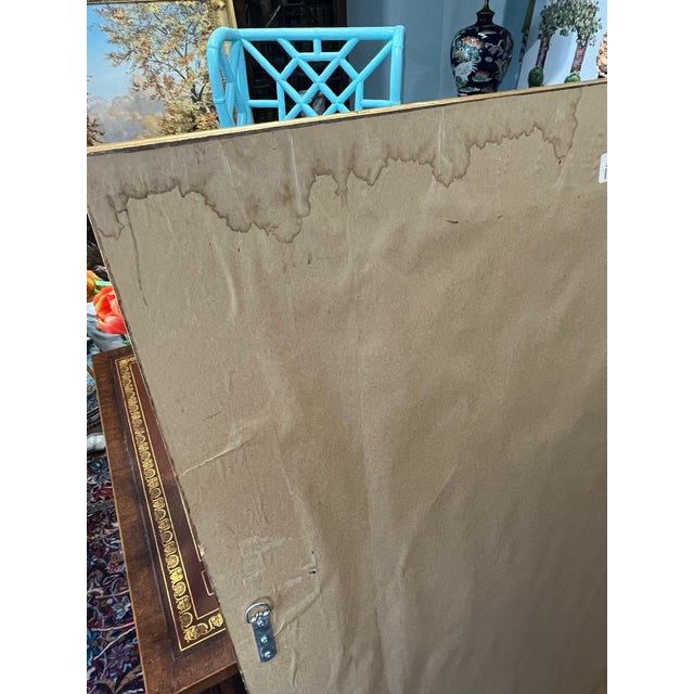 Late 20th Century Gold Leaf Greek Key Hollywood Regency Beveled Mirror For Sale - Image 4 of 10