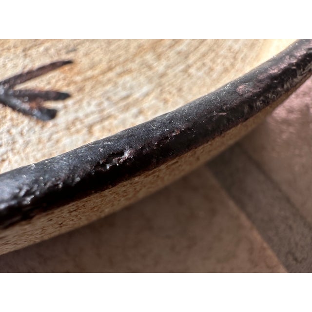 Studio Ceramic Art Plate with Bird Motif from Sgrafo Modern, Germany, 1960s For Sale - Image 6 of 9