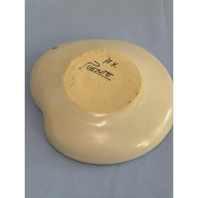 1990s Spanish Ceramic Two Sections Serving Dish For Sale - Image 4 of 4