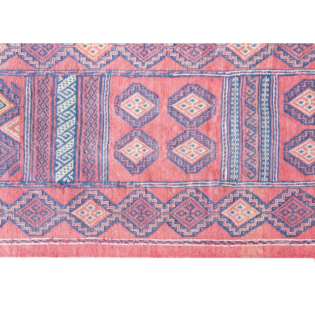 Red Early 20th Century Afghani Sumac Rug For Sale - Image 8 of 15