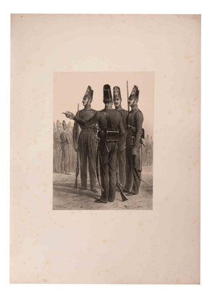 Auguste Raffet, Grenadiers (Parade), Lithograph, 1841
