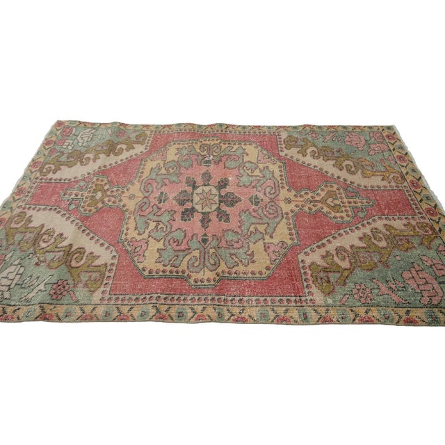 Turkish Area Rug- 4′2″ × 7′3″ For Sale - Image 4 of 7