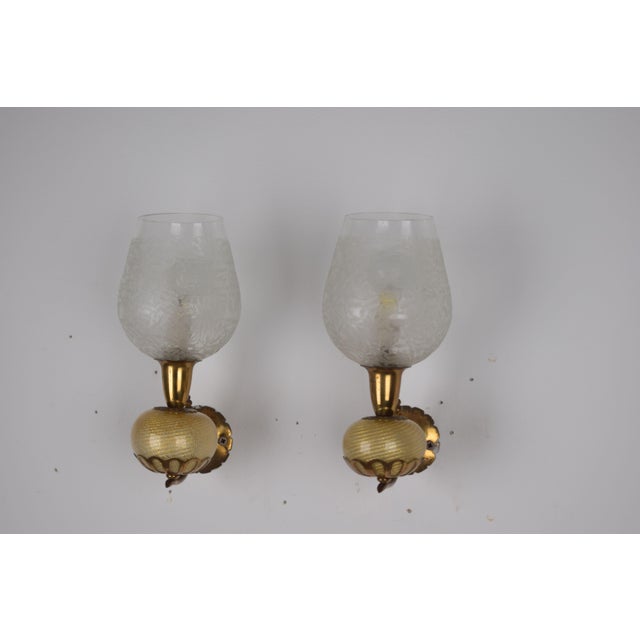 Vintage Wall Lamps from Barovier & Toso, 1940s, Set of 2 For Sale - Image 14 of 15