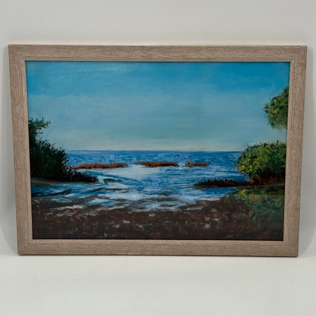 Drawing/Sketching Materials Michael S. Davis Tampa Bay Estuary Signed Coastal Landscape Pastel Painting For Sale - Image 7 of 12
