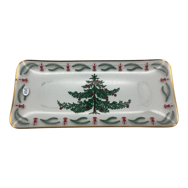 Mid 20th Century Vintage German Christmas Serving Plate For Sale