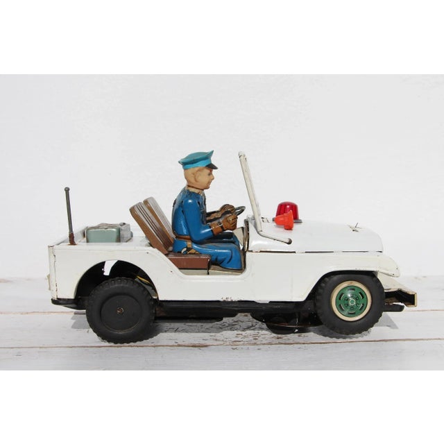 Vintage and Tin Toy Nomura Police p.d. Jeep, Japanese For Sale - Image 4 of 13