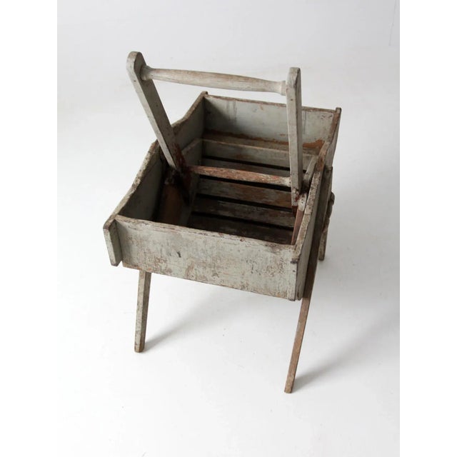 Wood Antique Rocking Laundry Wash Tub For Sale - Image 7 of 13