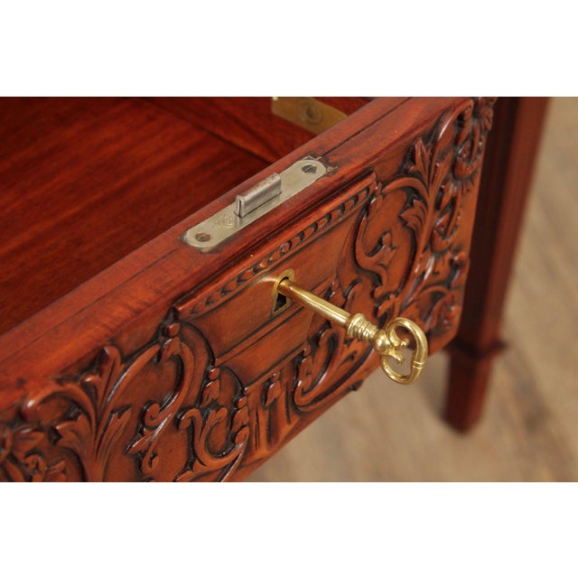 Victoria Collection Neoclassical Style Inlaid Mahogany Console Table For Sale In Philadelphia - Image 6 of 12