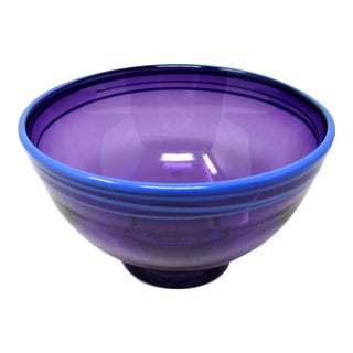 Hand-Blown EGlass Studio Purple Glass Bowl - by Eric McLendon For Sale