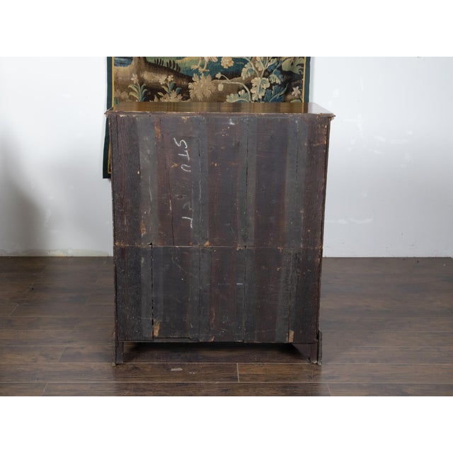 English George III Period 1800s Oak Two Part Geometric Front Five Drawer Chest For Sale - Image 10 of 12