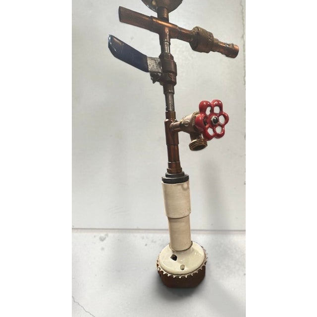 Industrial One-of-a-Kind Kentucky Artist Industrial Assemblage Table Lamp For Sale In Lexington, KY - Image 6 of 6