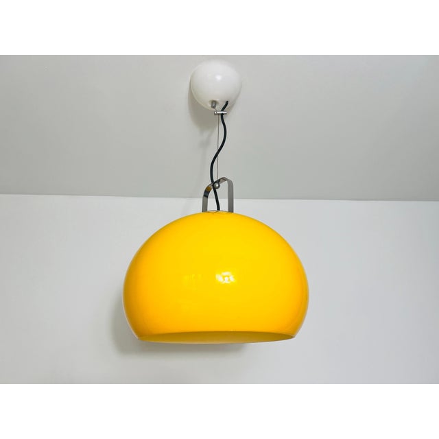 Yellow Pendant Lamp by iGuzzini, Italy, 1970s For Sale - Image 6 of 9