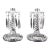 Fostoria Set of Two Lusters Candlesticks With Crystal Prisms in Colony For Sale