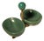 Double Salt Cellar Condiment Bowl in Silver, Vermeil, and Aventurine by Wolfers Frères, 1950 For Sale