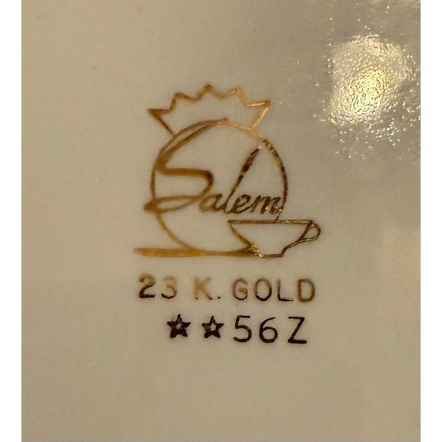 1950s Vintage Serving / Cake Plate Platter - Blossomtime by Salem Pink Flowers 1950’s For Sale - Image 5 of 6