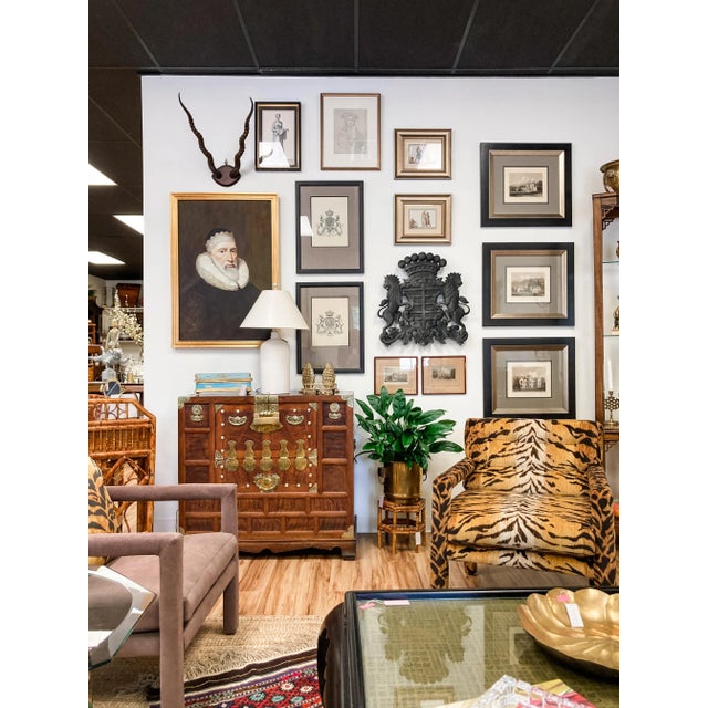 Wood Vintage Hex Scorched Bamboo Split Reed Plant Stand or Riser For Sale - Image 7 of 7