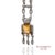 Yellow 14k(585) White Gold Natural Diamond and Yellow Sapphire Pretty Teardrop Earrings, A Pair For Sale - Image 8 of 9
