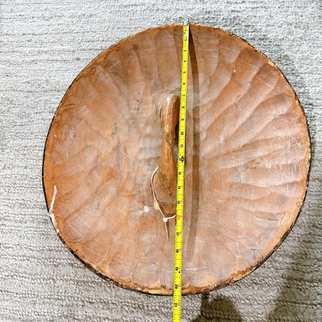1960s 20" African Wooden Shield Wall Art For Sale - Image 5 of 8