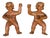 Spanish Carved Polychrome Wooden Cherubs, Baroque, 1650, Set of 2 For Sale