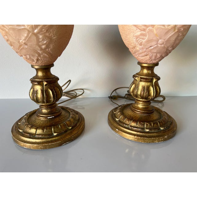 1960s Italian Hollywood Regency Carved Marble Sheaf- Of -Wheat Table Lamps - A Pair/ Sold For Sale - Image 5 of 13