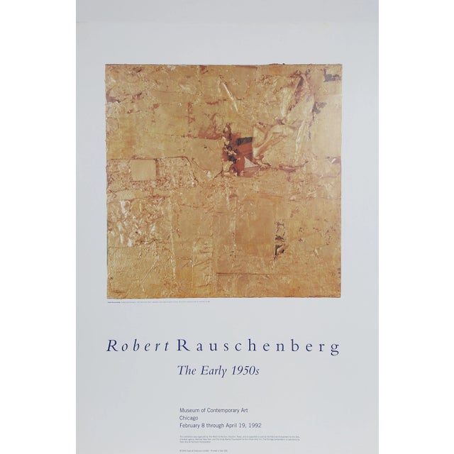 Abstract Expressionism The Early 1950's, Untitled Gold Painting, Robert Rauschenberg Poster For Sale - Image 3 of 3