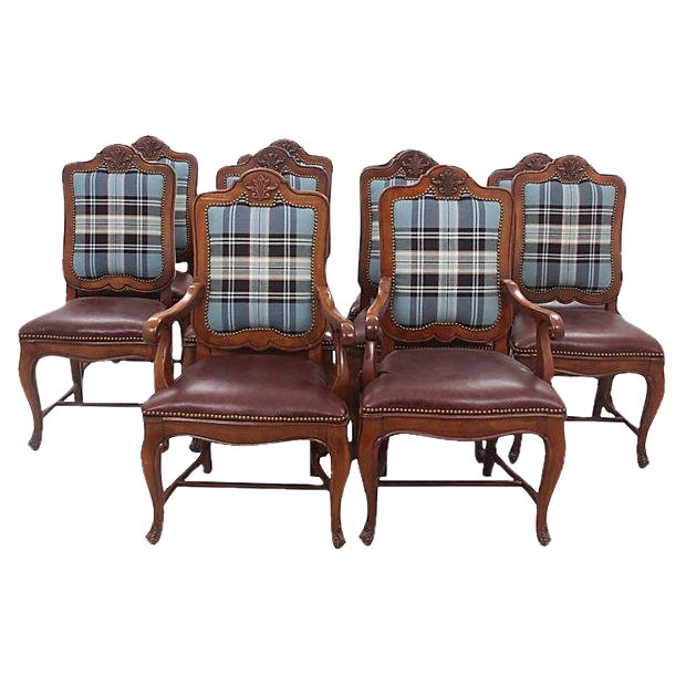 Henredon Leather Dining Chairs Set of 10 Chairish