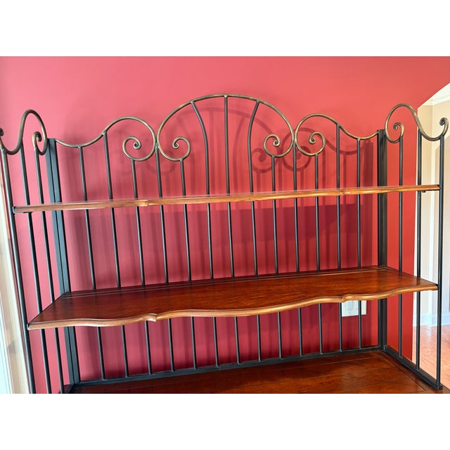 2010s French Buffet Style Server W/Baker's Rack & Wine Display - Universal For Sale - Image 5 of 10