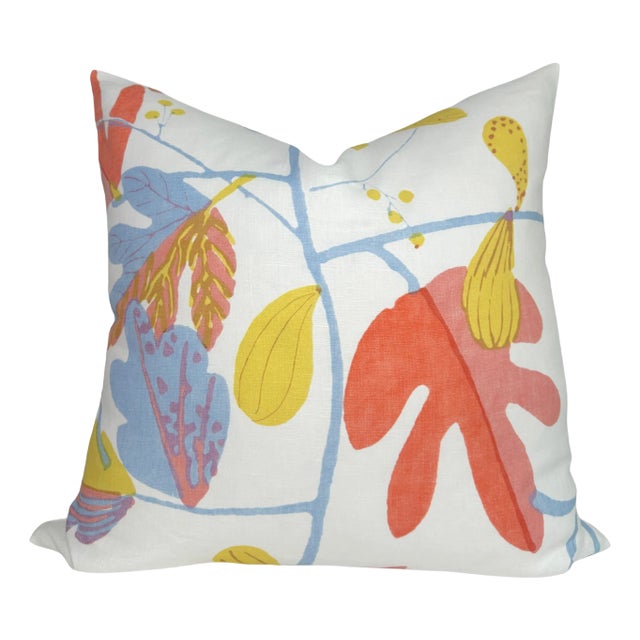 Floral Pillow Cover in Coal, 20x20 Pillow For Sale