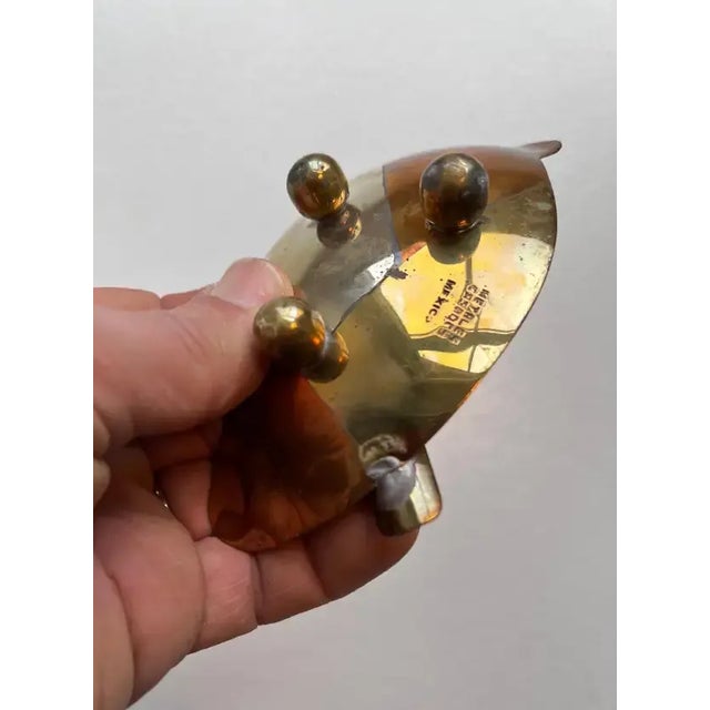Metal Circa 1960s Mexican Mixed Metals Footed Dish & Ashtrays - Set of 3 For Sale - Image 7 of 9