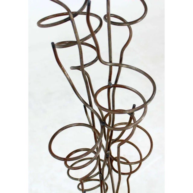 Metal 1990s Vintage Wrought Iron Sculptural Tree Wine Rack For Sale - Image 7 of 11