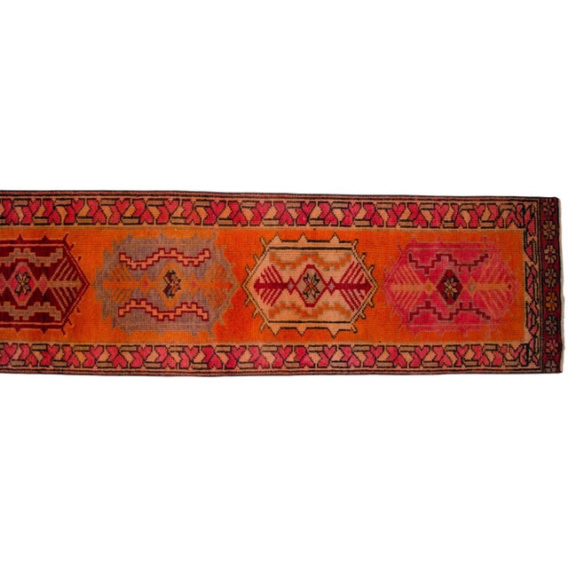 Lady Bug Motifs Hand-Knotted Kurdish Runner For Sale - Image 9 of 11