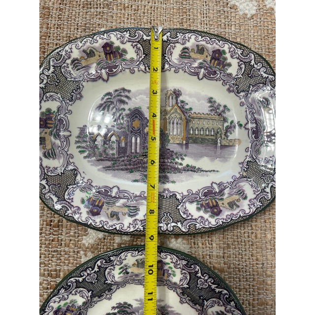 1910s Lot of Petrus Regout & Co. Maastricht Abbey Dinner Plates Platter Plates Dishes For Sale In Chicago - Image 6 of 12