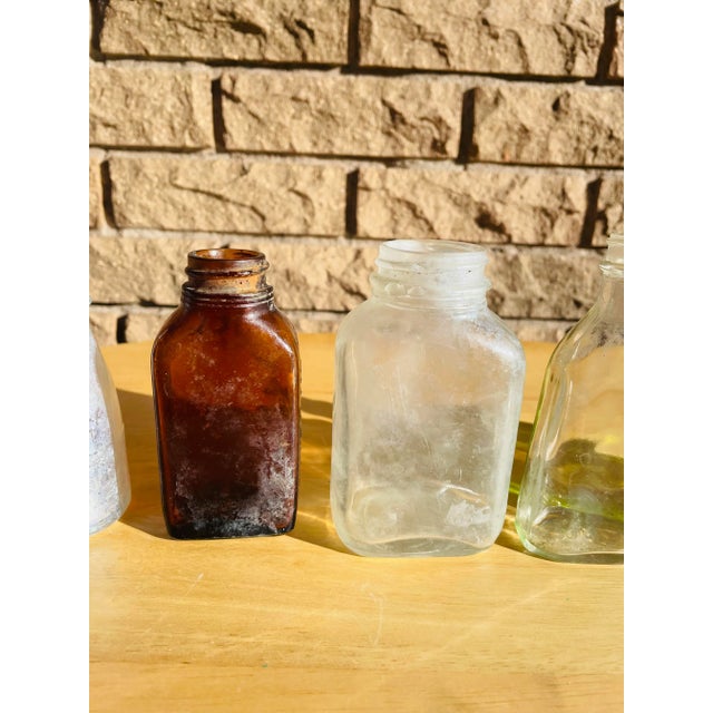 Early 20th Century Small Glass Bottle Collection - Set of 9 For Sale - Image 6 of 11