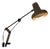 Mid-Century Adjustable Task Lamp in Cream and Black Metal, Germany, 1970s For Sale