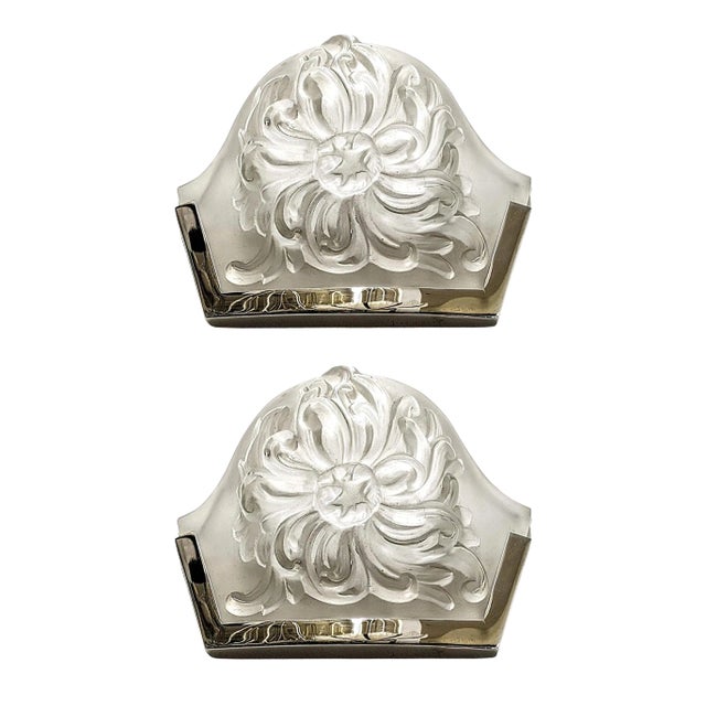 French Art Deco Wall Sconces Signed by Sabino - A Pair For Sale