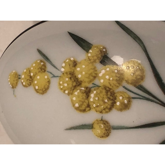 Metal French Limoges Yellow Gomphrena Egg Trinket Box For Sale - Image 7 of 9