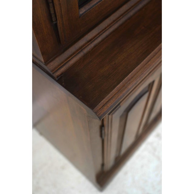 Brown Ethan Allen Maple 2 Door China Cabinet For Sale - Image 8 of 18