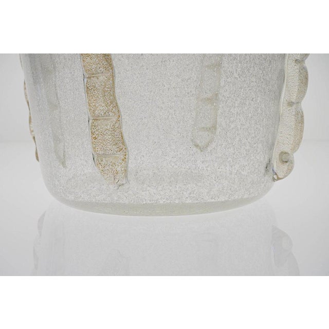 Glass Giant Murano Glass Vase or Ice Bucket in the style of Barovier & Toso For Sale - Image 7 of 18