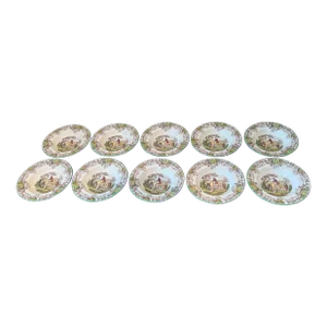 1920s Copeland Spode Imperial Spode's Byron Soup Bowls, Made in England- Set of 10