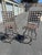 Metal Ow Lee Outdoor Rolling Bar With Faux Stone Top & Two Swivel Bar Stools For Sale - Image 7 of 8