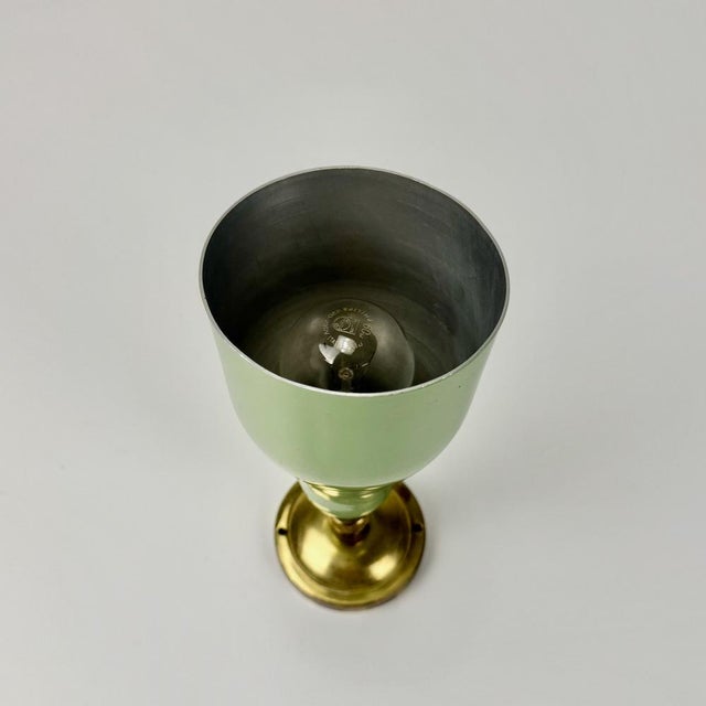 Small Mid-Century Modern Wall Lamp in Green from Stilnovo , Italy, 1950s, in Very Good conditions. Designed 1950 to 1959...