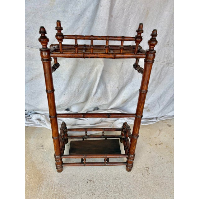 Late 19th Century French Faux Bamboo Umbrella Stand For Sale - Image 9 of 12