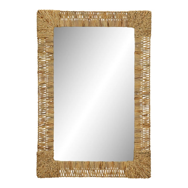 Folha Rectangular Mirror in Natural For Sale
