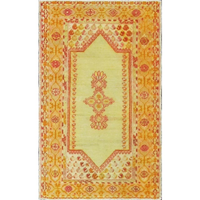 Antique Turkish Oushak Prayer Rug, Western Anatolia, Circa 1900 For Sale - Image 9 of 9