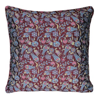 Shabby Chic Damask Floral Turkish Pillow For Sale
