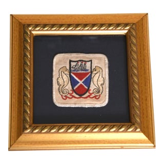 Framed Vintage Nautical Patch For Sale
