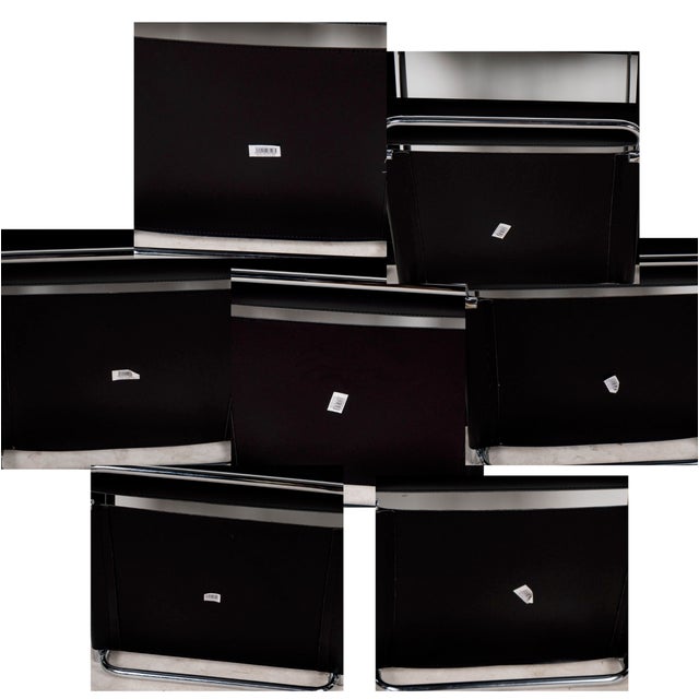 Late 20th Century Pair of Wassily Chairs After Marcel Breuer for Euro Style, Italy – Chrome & Black Leather Bauhaus Modern For Sale - Image 11 of 15