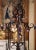 French Mid-Century French Louis XV Style Iron and Crystal Four-Light Lantern For Sale - Image 3 of 9