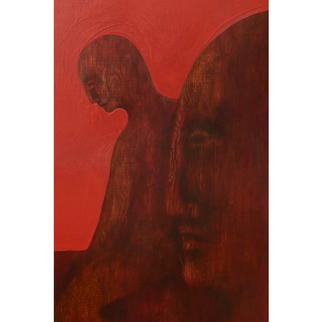 This dramatic and powerful large vintage painting that is oil on masonite board is signed Cole and dated' 66. This is the...